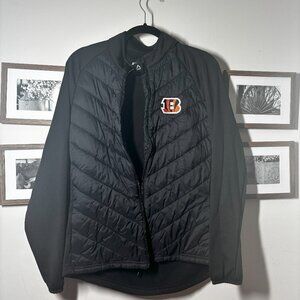 Cincinnati Bengals Black Quilted Zip-Up Jacket Women’s